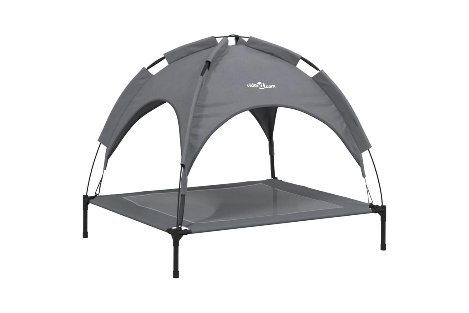 Dog Bed With Canopy Anthracite Oxford Fabric And Steel