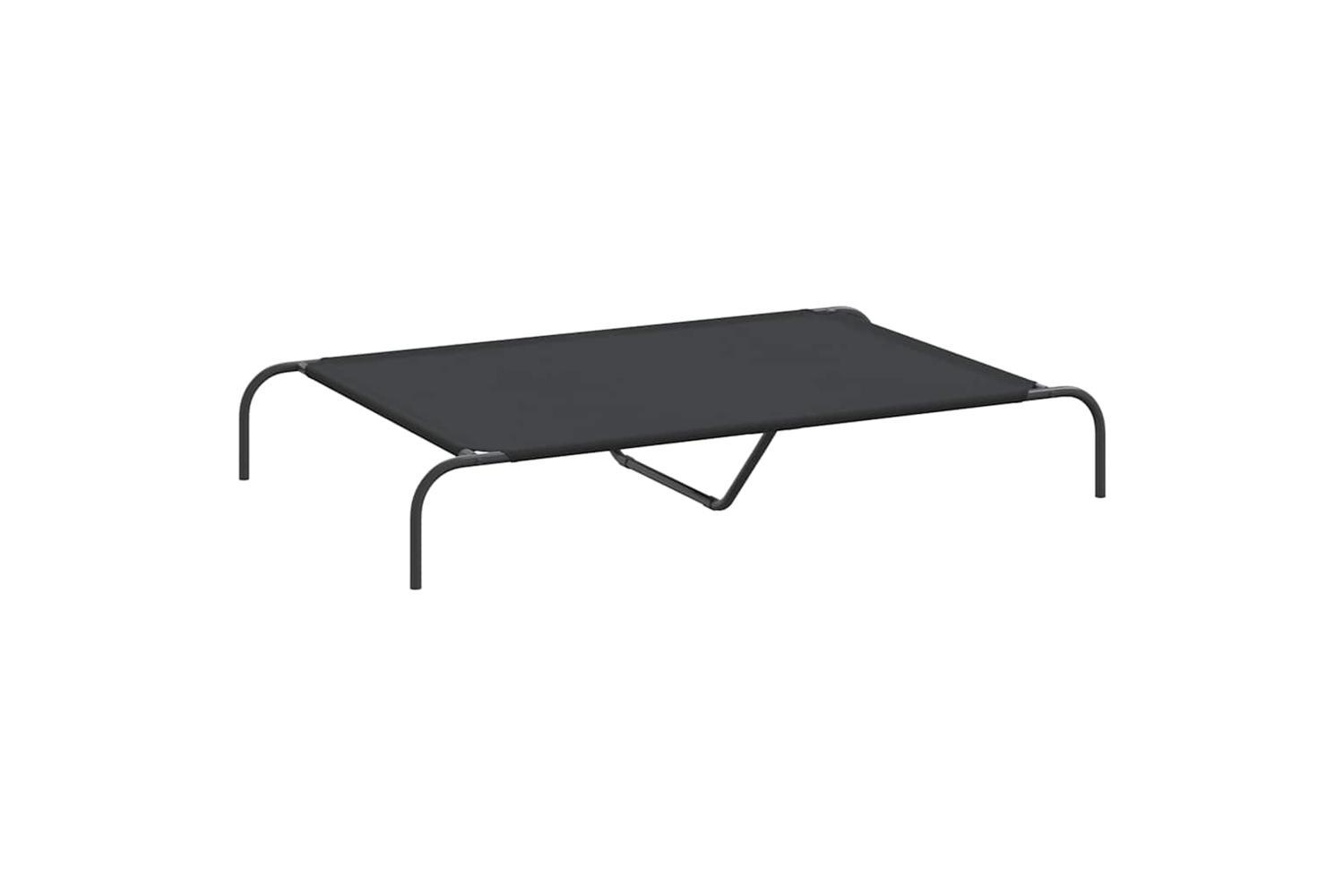 Elevated Dog Bed Black 130x80x20 Cm Oxford Fabric And Steel