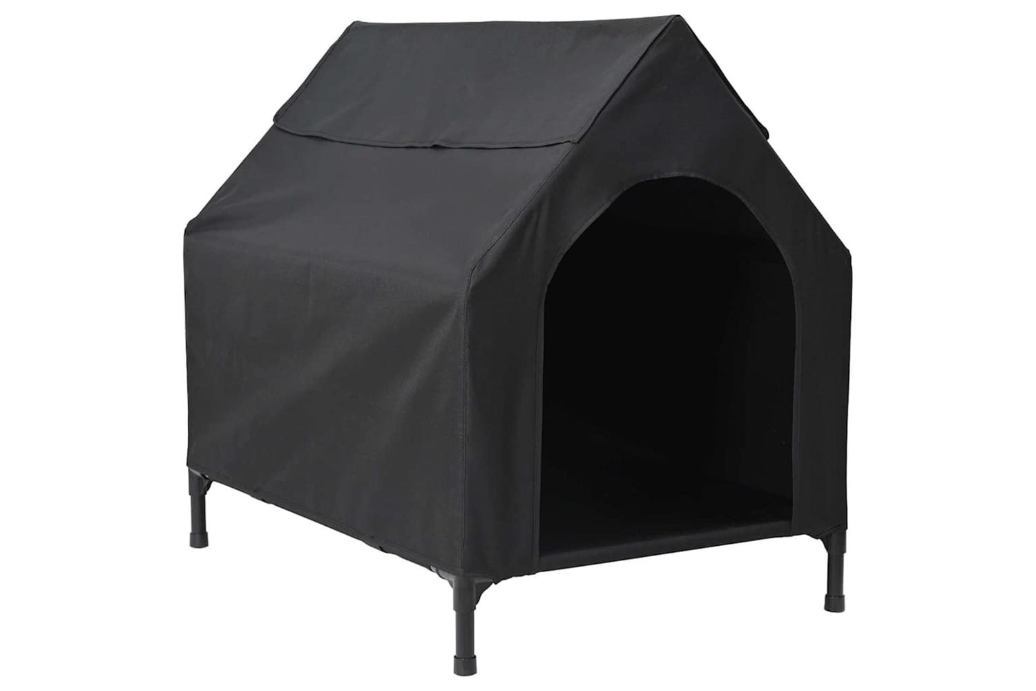 Dog House Black 110 X 75 X 1075 Cm Oxford Fabric And Steel