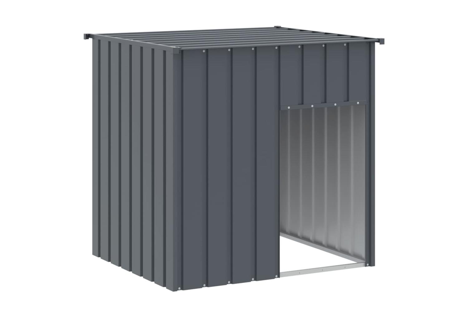 Dog House With Roof Anthracite 110x103x109 Cm Galvanised Steel