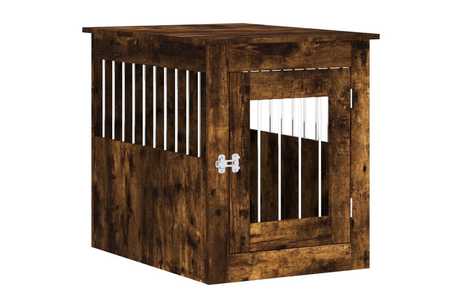 Dog Crate Furniture Smoked Oak 55x75x65 Cm Engineered Wood