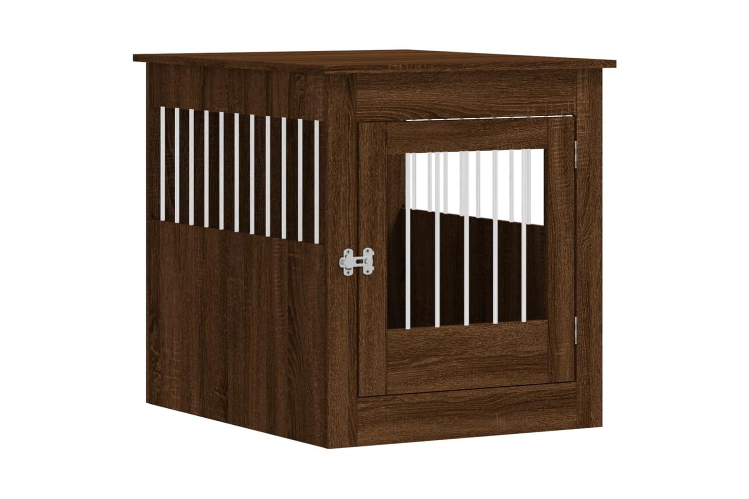 Dog Crate Furniture Brown Oak 645x80x71 Cm Engineered Wood