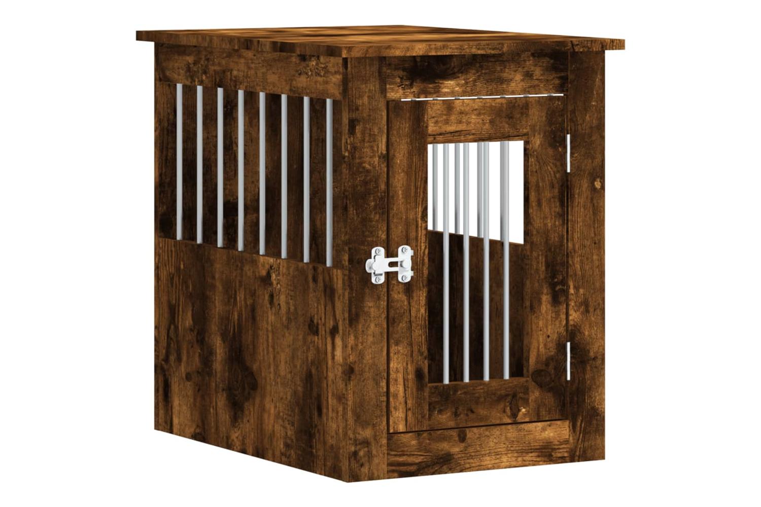 Dog Crate Furniture Smoked Oak 45x62x59 Cm Engineered Wood