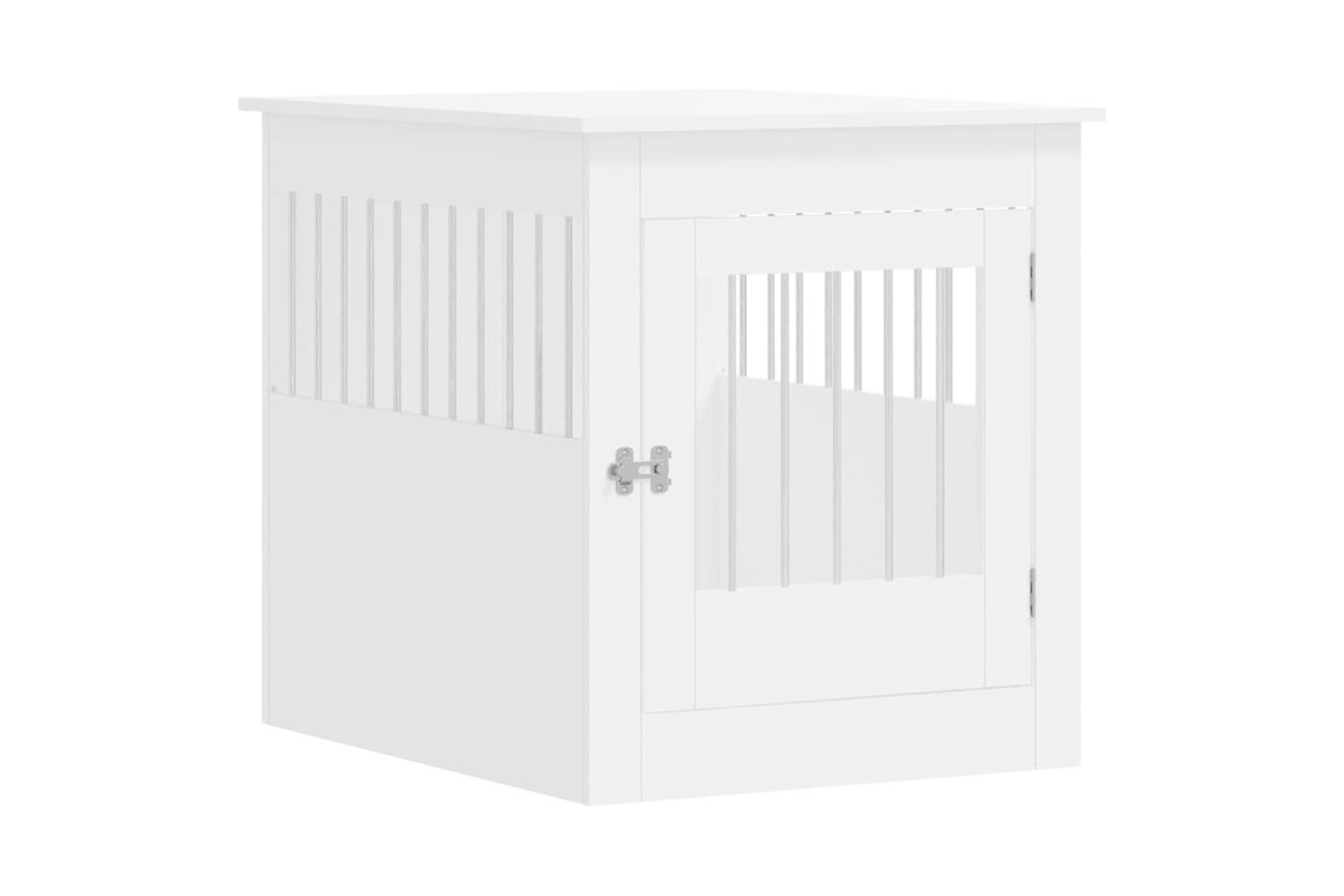 Dog Crate Furniture White 645x80x71 Cm Engineered Wood