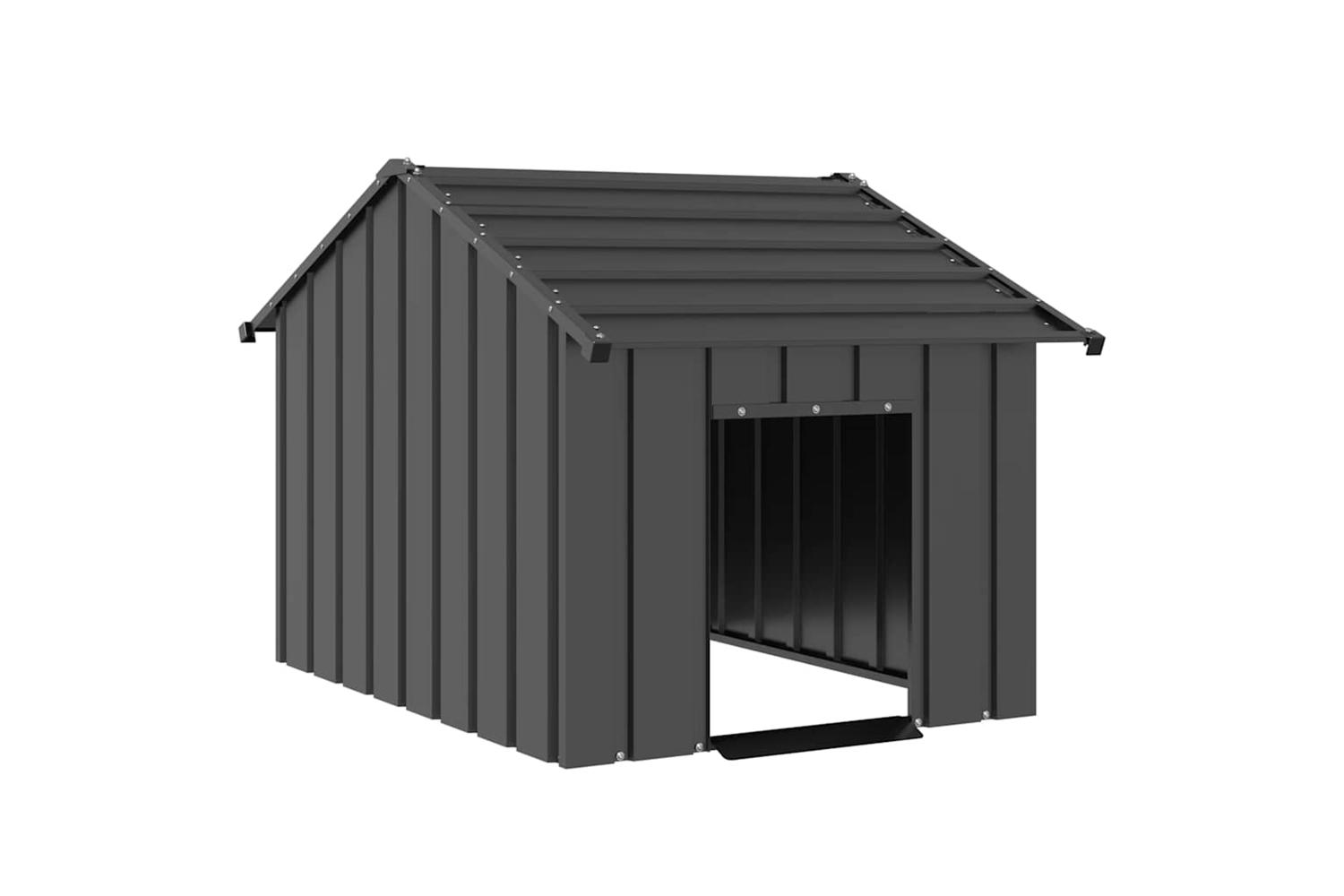 Dog House With Roof 83x130x85 Cm Galvanised Steel