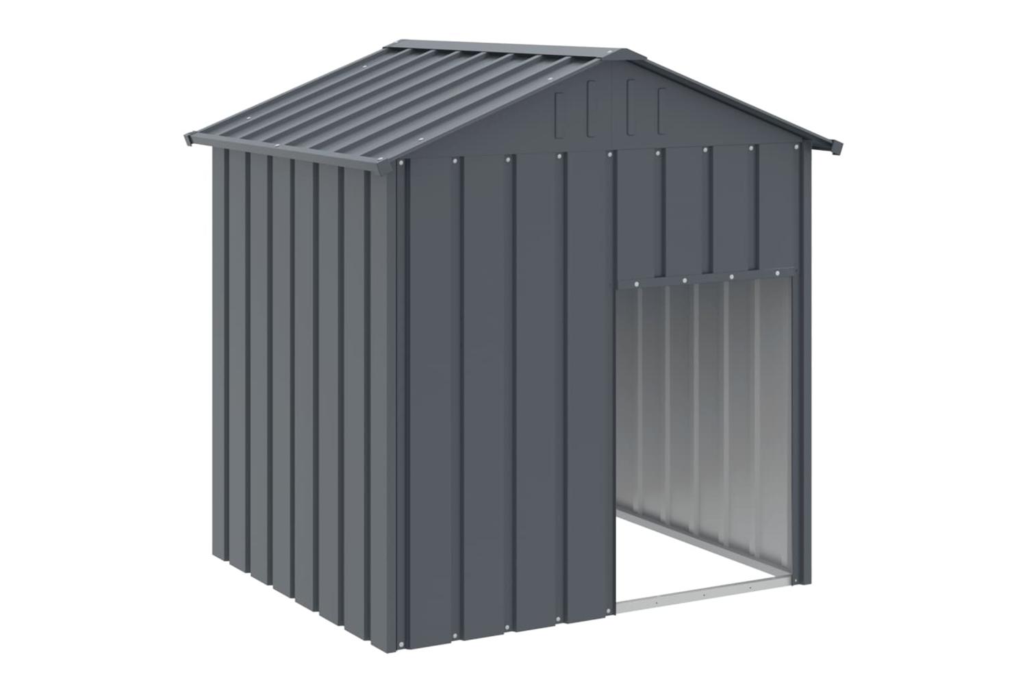 Dog House With Roof Anthracite 117x103x123 Cm Galvanised Steel