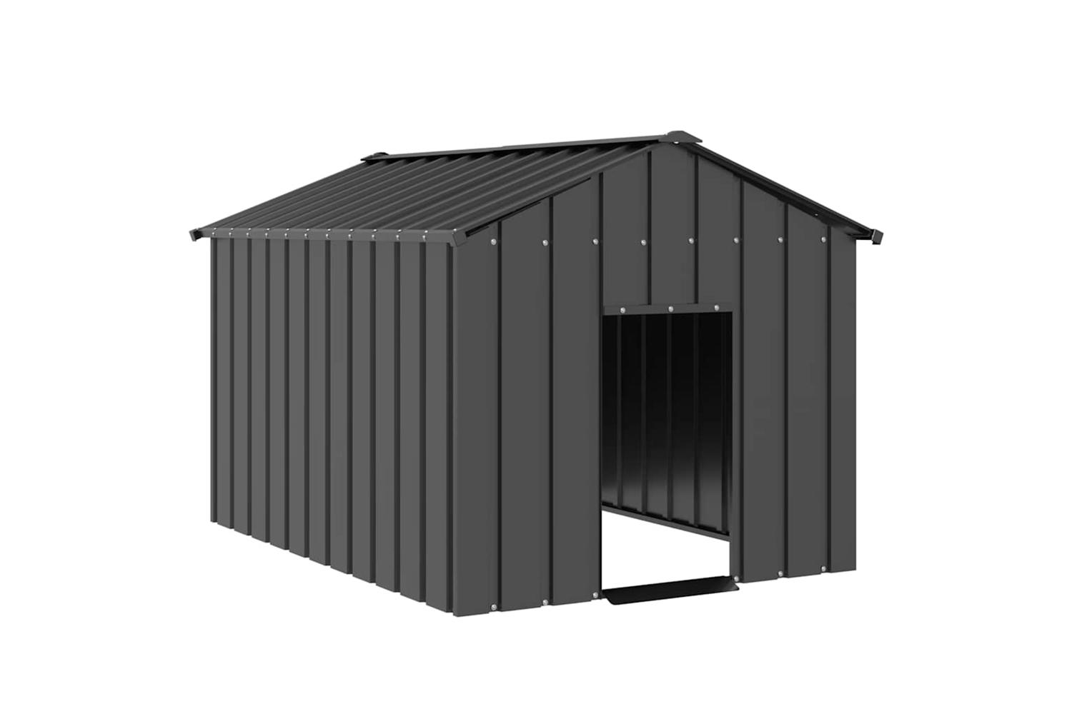 Dog House With Roof 113x153x101 Cm Galvanised Steel