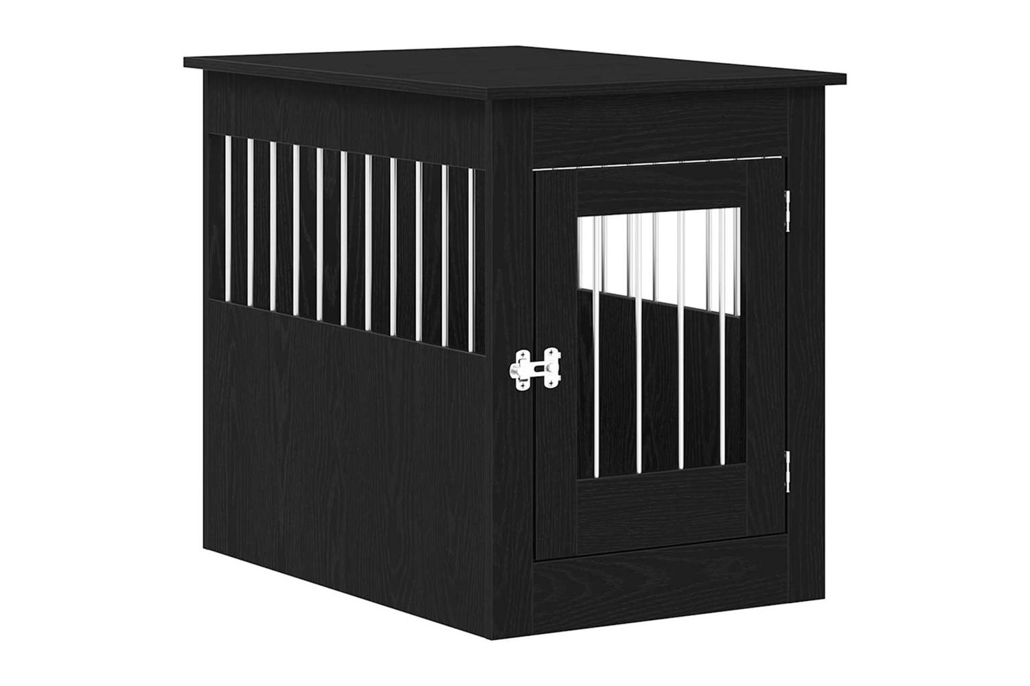 Dog Crate Furniture Black Oak 55x80x68 Cm Engineered Wood