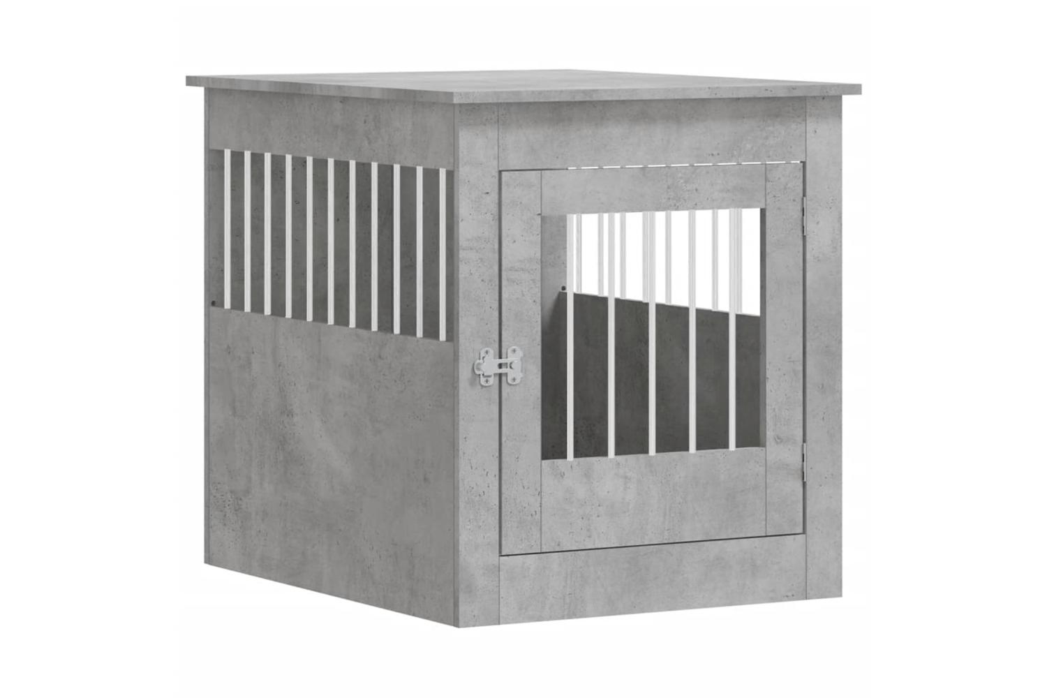 Dog Crate Furniture Concrete Grey 645x80x71 Cm Engineered Wood