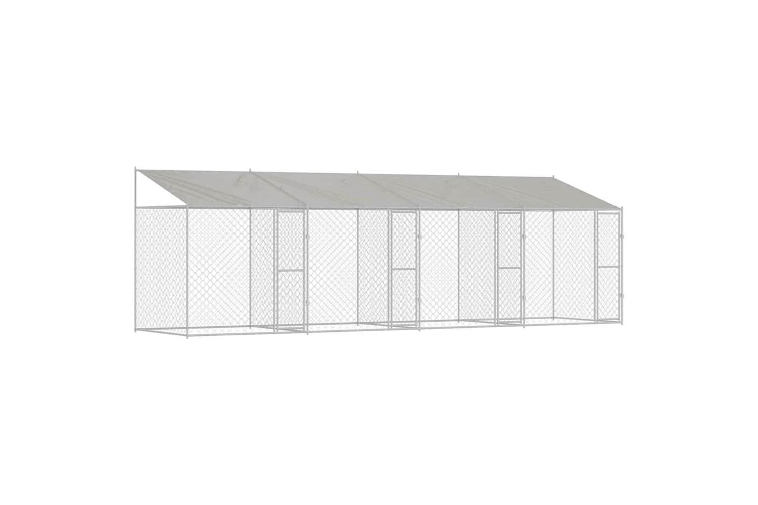 Dog Cage Silver 800 X 200 X 256 Cm Galvanised Steel