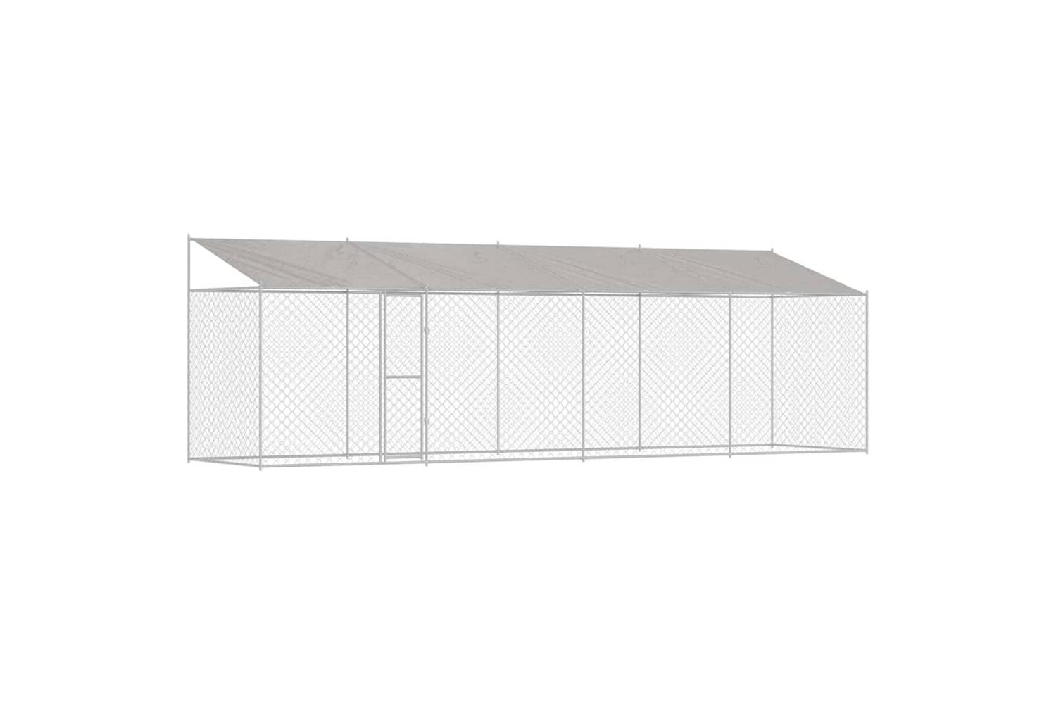 Dog Cage Silver 800 X 200 X 256 Cm Galvanised Steel