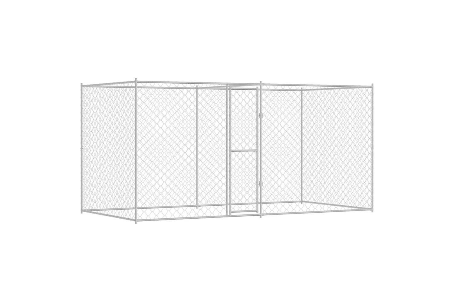 Dog Cage Silver 400 X 200 X 256 Cm Galvanised Steel