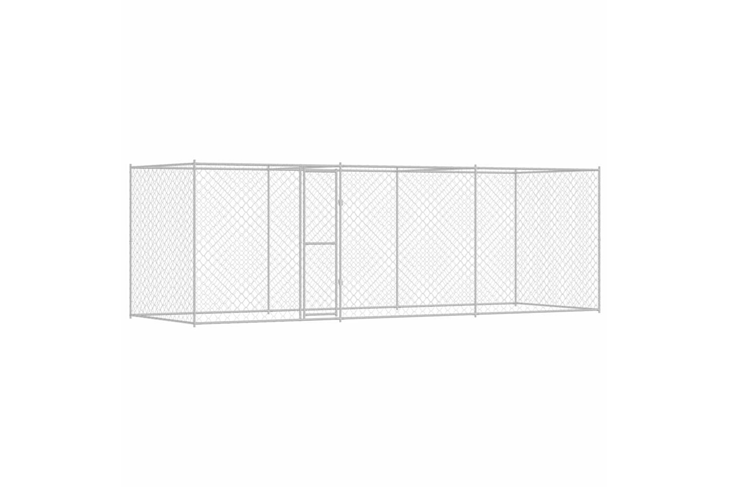 Dog Cage Silver 600 X 200 X 256 Cm Galvanised Steel