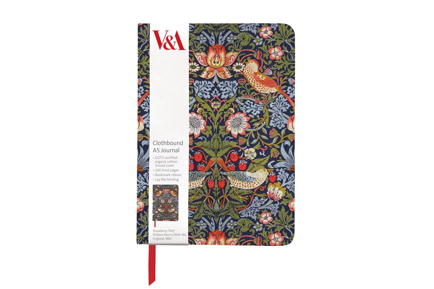 Cloth A5 Journals - Strawberry Thief - Gift Stationery