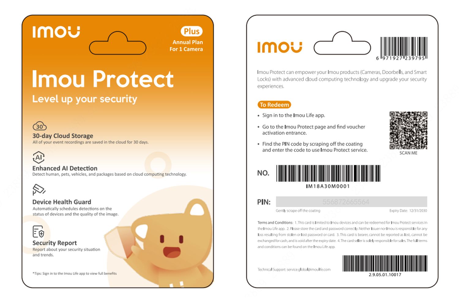 Imou Protect Plus Cloud Storage Annual Plan for One Camera