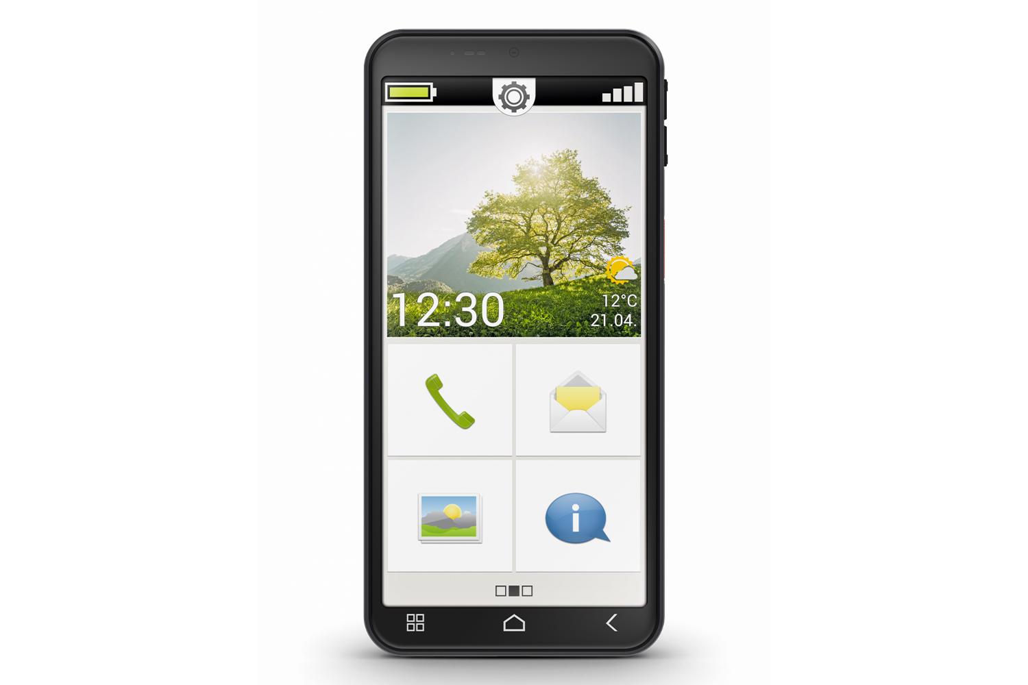 Emporia Smart 7 Lite | Smart Phone For Seniors | 5.45 Inch Display | Black