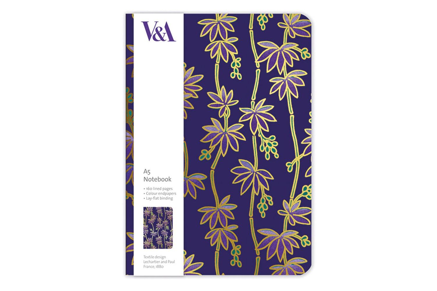 A5 Notebooks - Purple Flowers - Gift Stationery