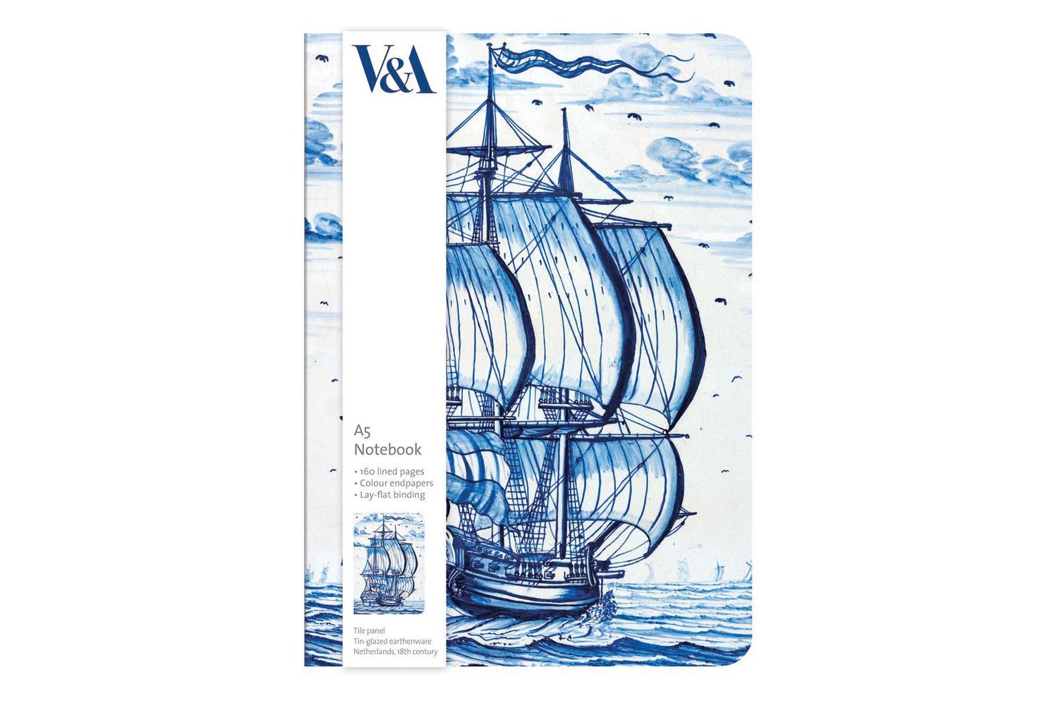A5 Notebooks - Dutch Three Mast Ship - Gift Stationery