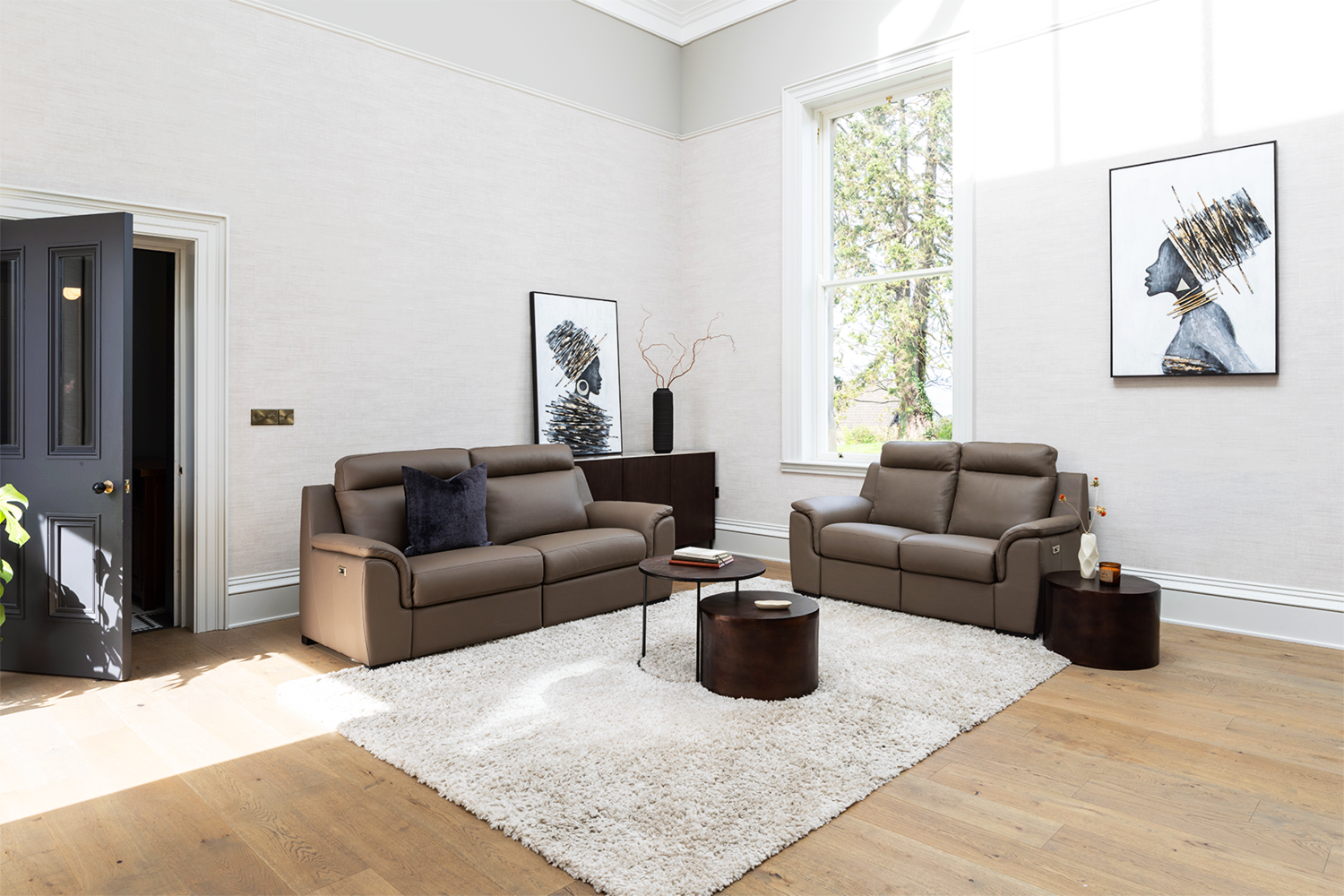 Katrina 3 Seater Sofa | Power Recliner | Leather