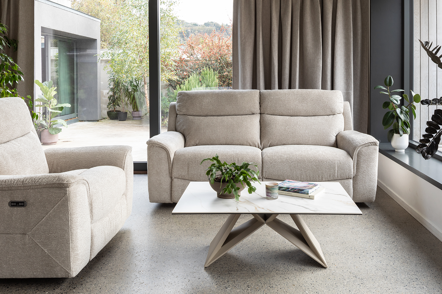 Milano Coffee Table | White/Beige