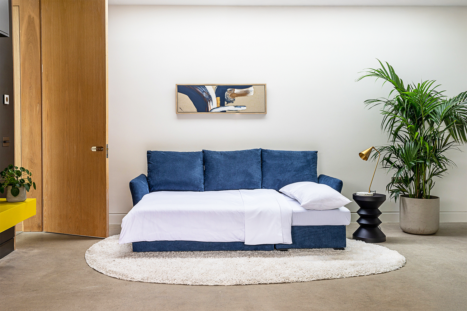 Leon Chaise Sofa Bed | Denim