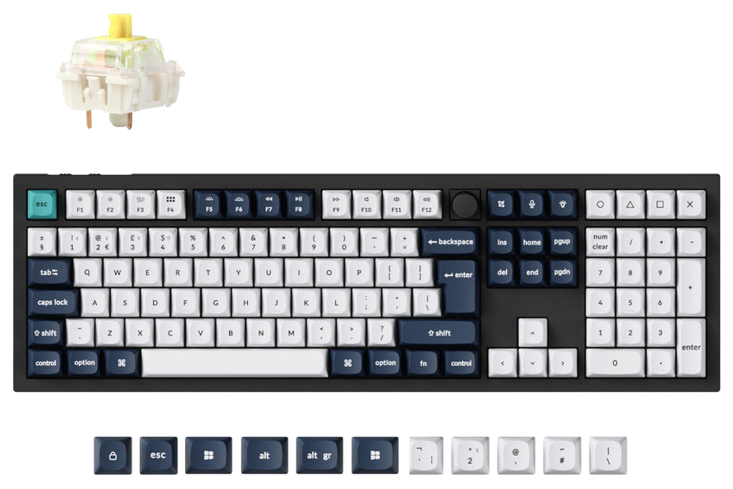 Keychron Q6 Max QMK/VIA Wireless Custom Mechanical Keyboard | Yellow