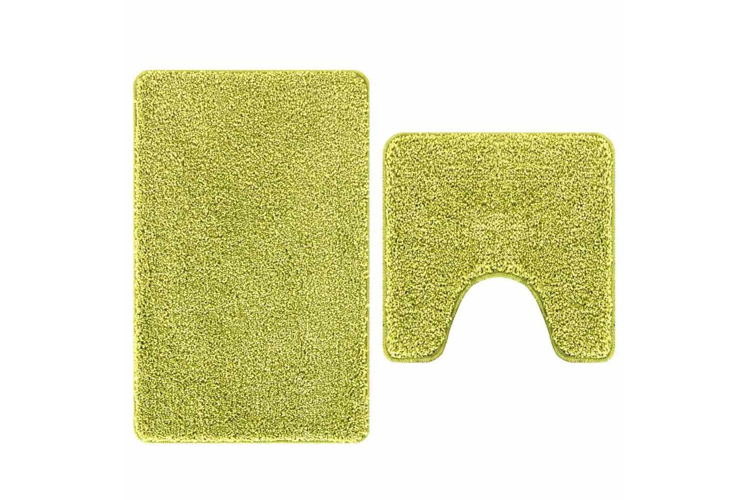 Anti-slip Bath Mat Set 2 Pcs Green Pp