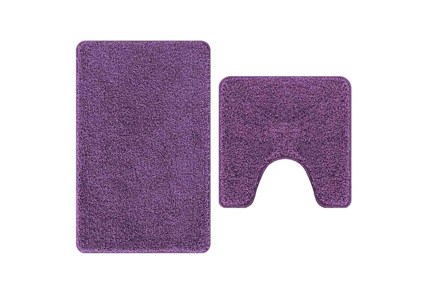 Anti-slip Bath Mat Set 2 Pcs Purple Pp