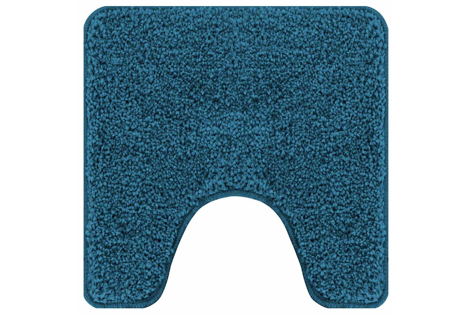 Anti-slip Bath Mat With Toilet Cut Blue 50 X 50 Cm Pp