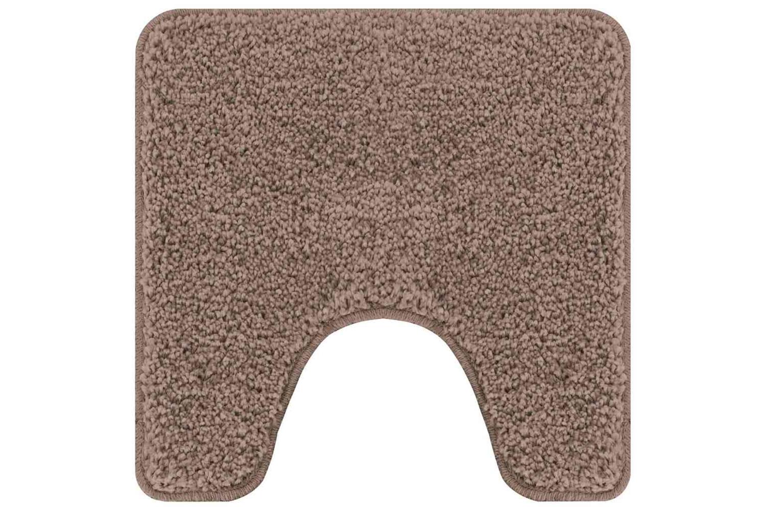 Anti-slip Bath Mat With Toilet Cut Brown 50 X 50 Cm Pp