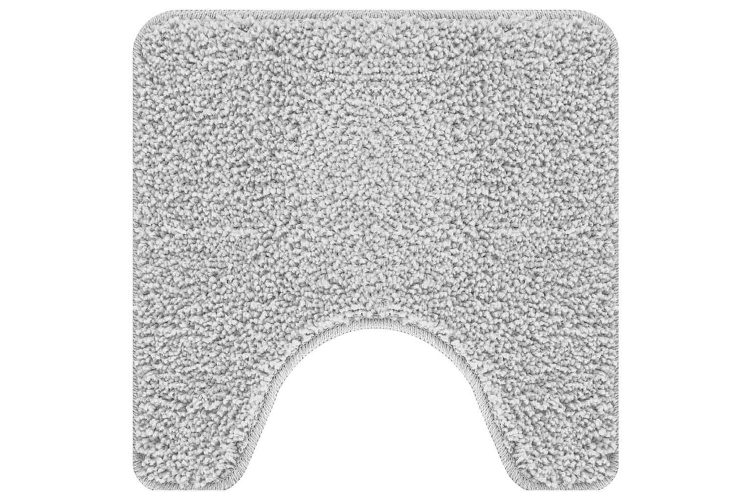 Anti-slip Bath Mat With Toilet Cut Grey 50 X 50 Cm Pp