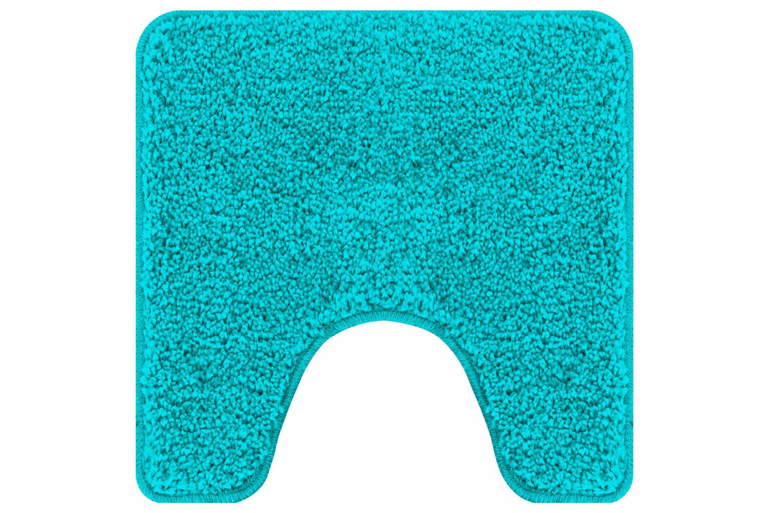 Anti-slip Bath Mat With Toilet Cut Turquoise 50 X 50 Cm Pp