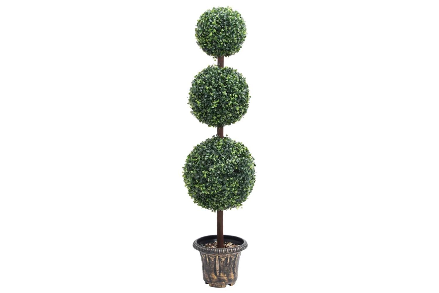 Artificial Boxwood Plant With Pot Ball Shaped Green 118 Cm