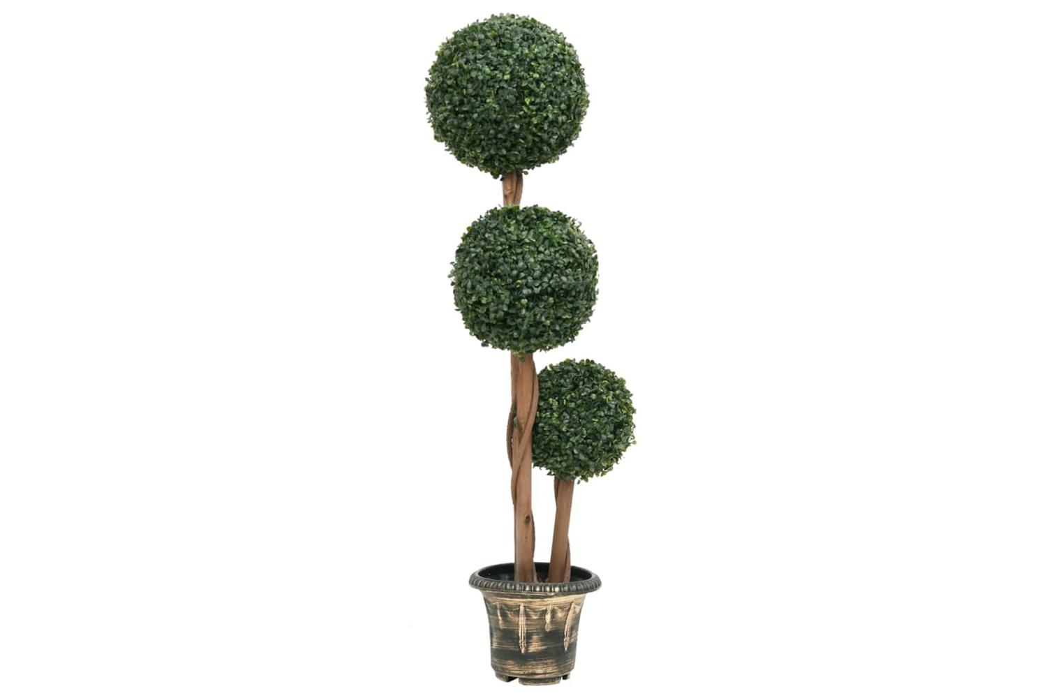 Artificial Boxwood Plant With Pot Ball Shaped Green 119 Cm