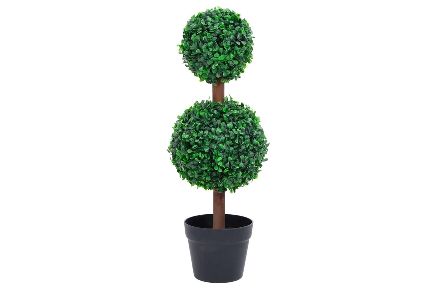 Artificial Boxwood Plant With Pot Ball Shaped Green 60 Cm