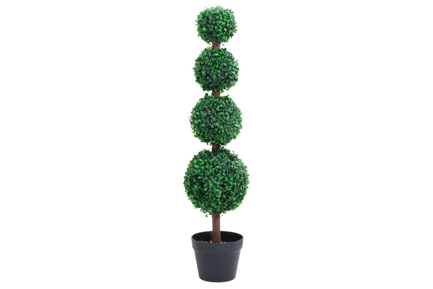 Artificial Boxwood Plant With Pot Ball Shaped Green 90 Cm