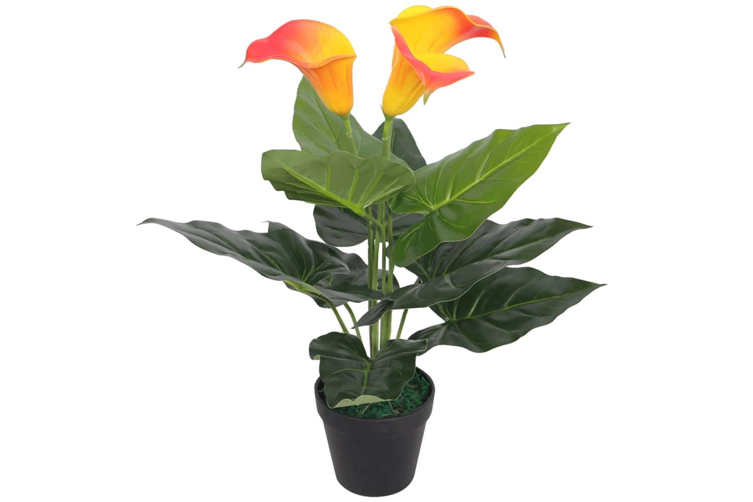Artificial Calla Lily Plant With Pot 45 Cm Red And Yellow