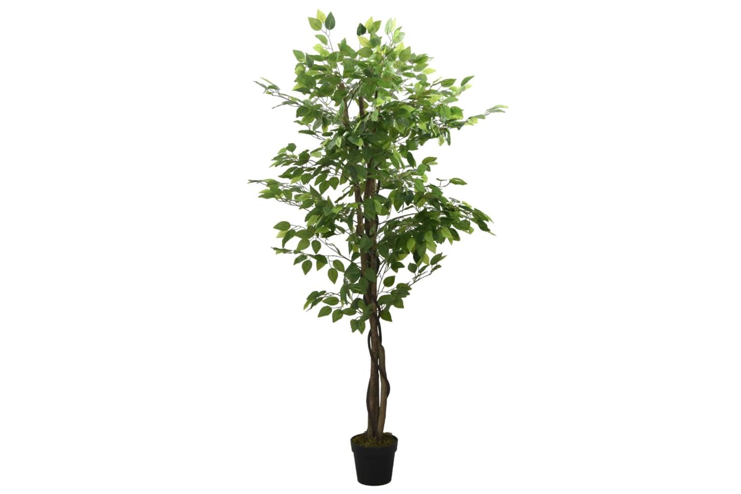 Artificial Ficus Tree 378 Leaves 80 Cm Green