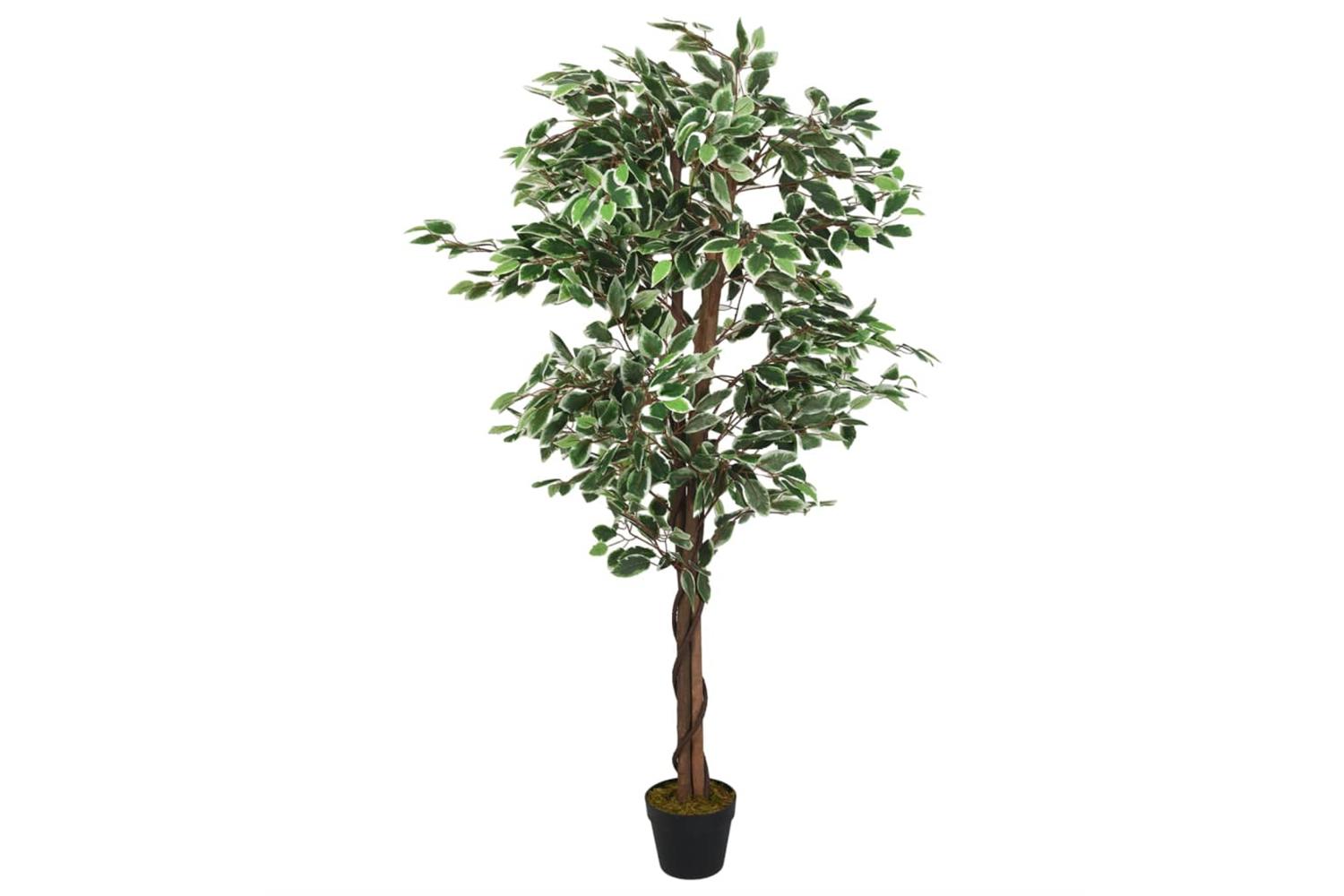 Artificial Ficus Tree 630 Leaves 120 Cm Green