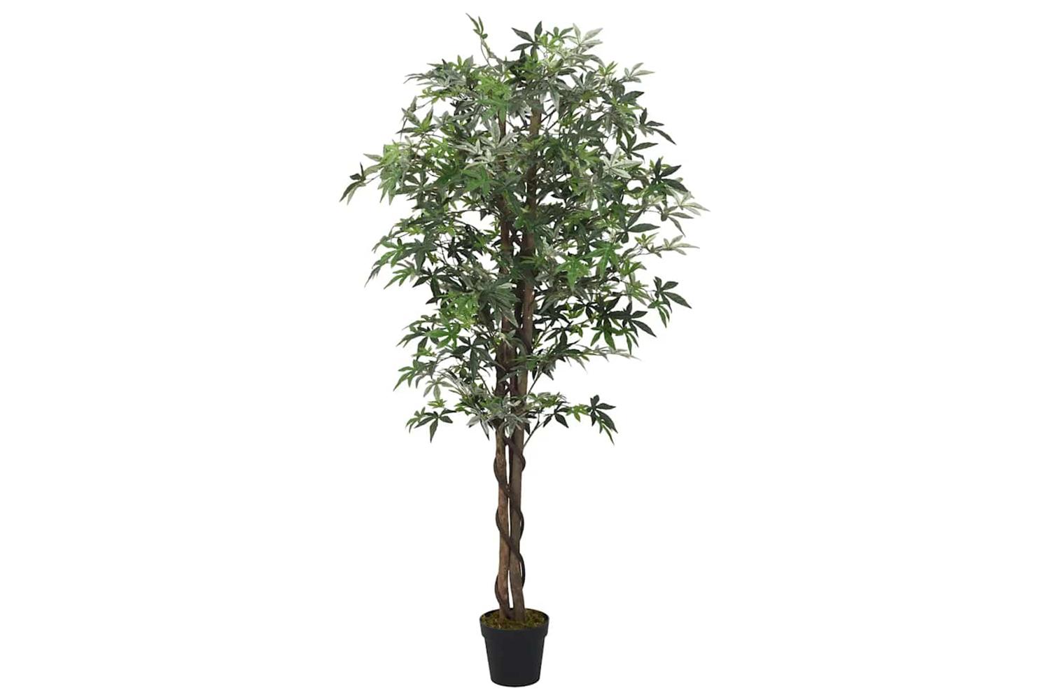 Artificial Maple Tree 224 Leaves 80 Cm Green