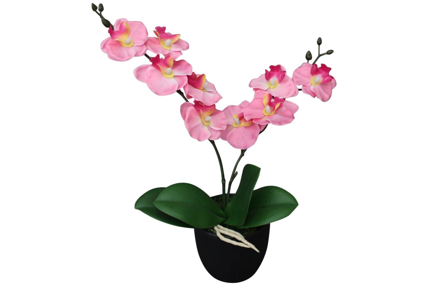 Artificial Orchid Plant With Pot 30 Cm Pink