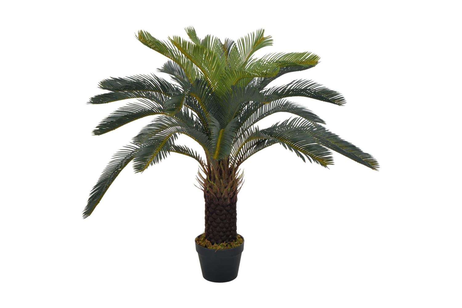 Artificial Plant Cycas Palm With Pot Green 90 Cm