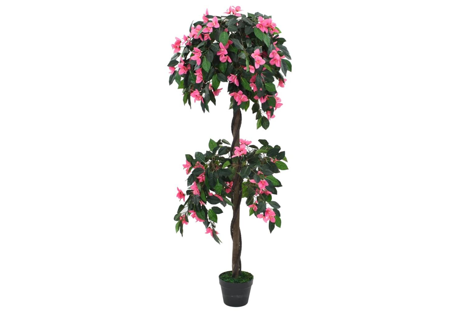 Artificial Rhododendron Plant With Pot 155 Cm Green And Pink