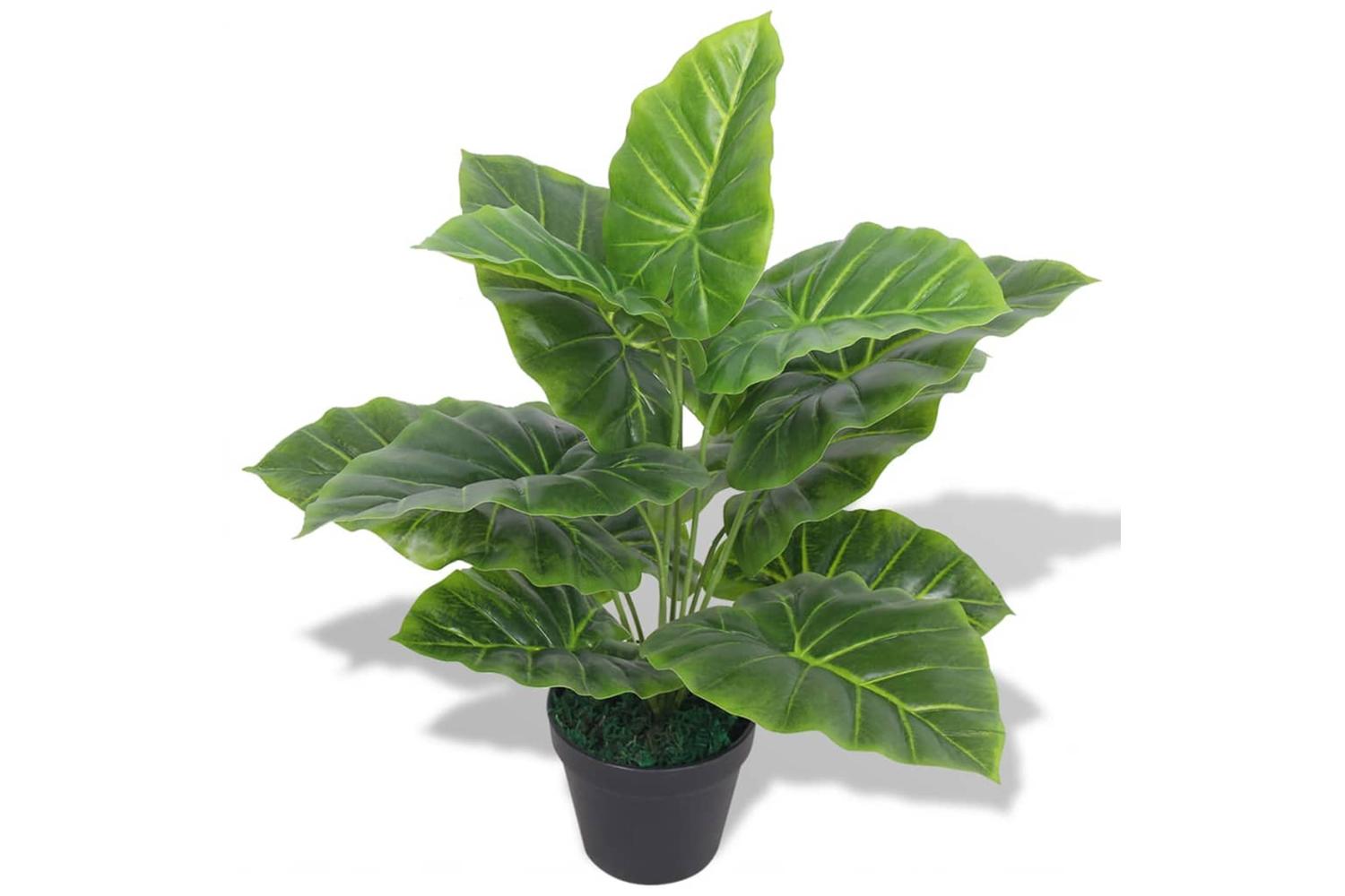 Artificial Taro Plant With Pot 45 Cm Green
