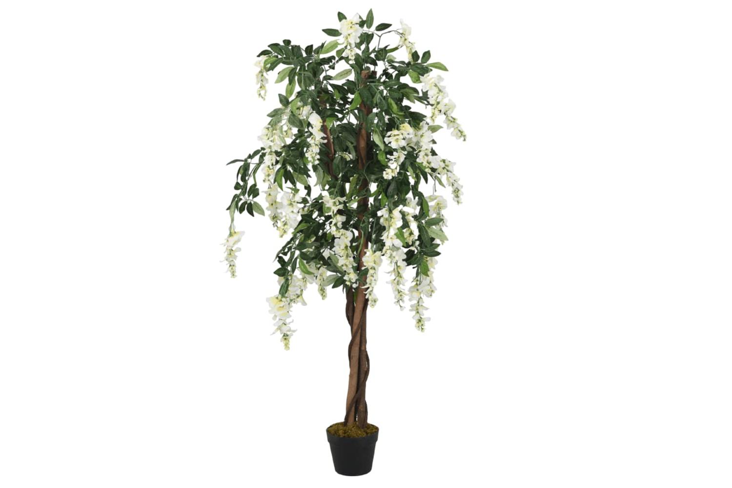 Artificial Wisteria Tree 840 Leaves 150 Cm Green And White