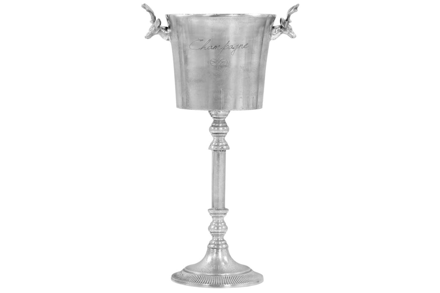Champagne Cooler Solid Aluminium 39x29x71 Cm Silver