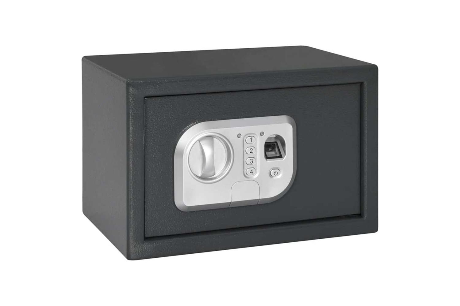 Digital Safe With Lock Dark Grey 20 X 31 X 20 Cm Steel