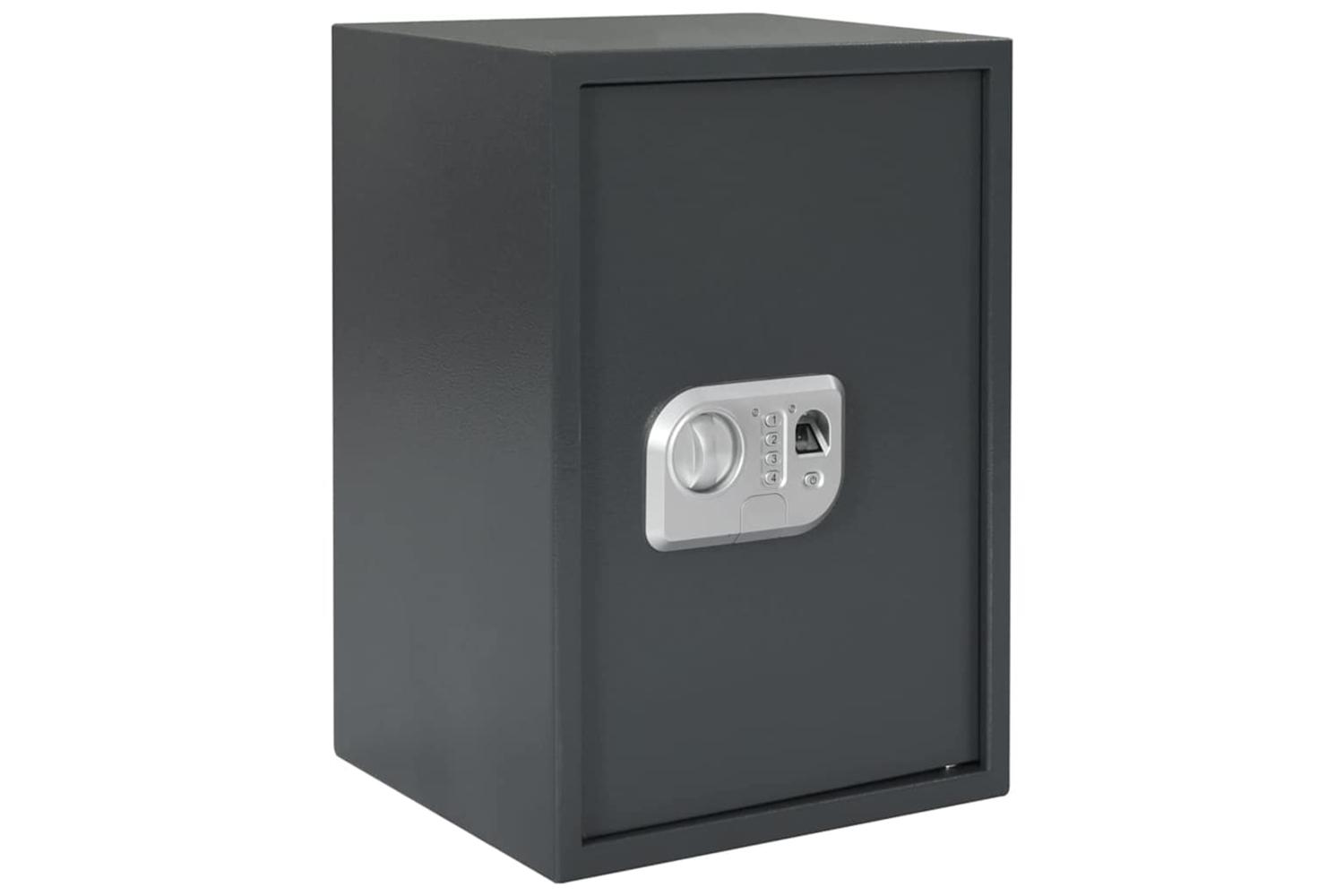 Digital Safe With Lock Dark Grey 31 X 35 X 50 Cm Steel