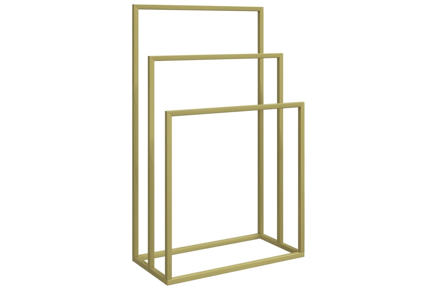 Freestanding Towel Rack Gold 48x24x79 Cm Iron