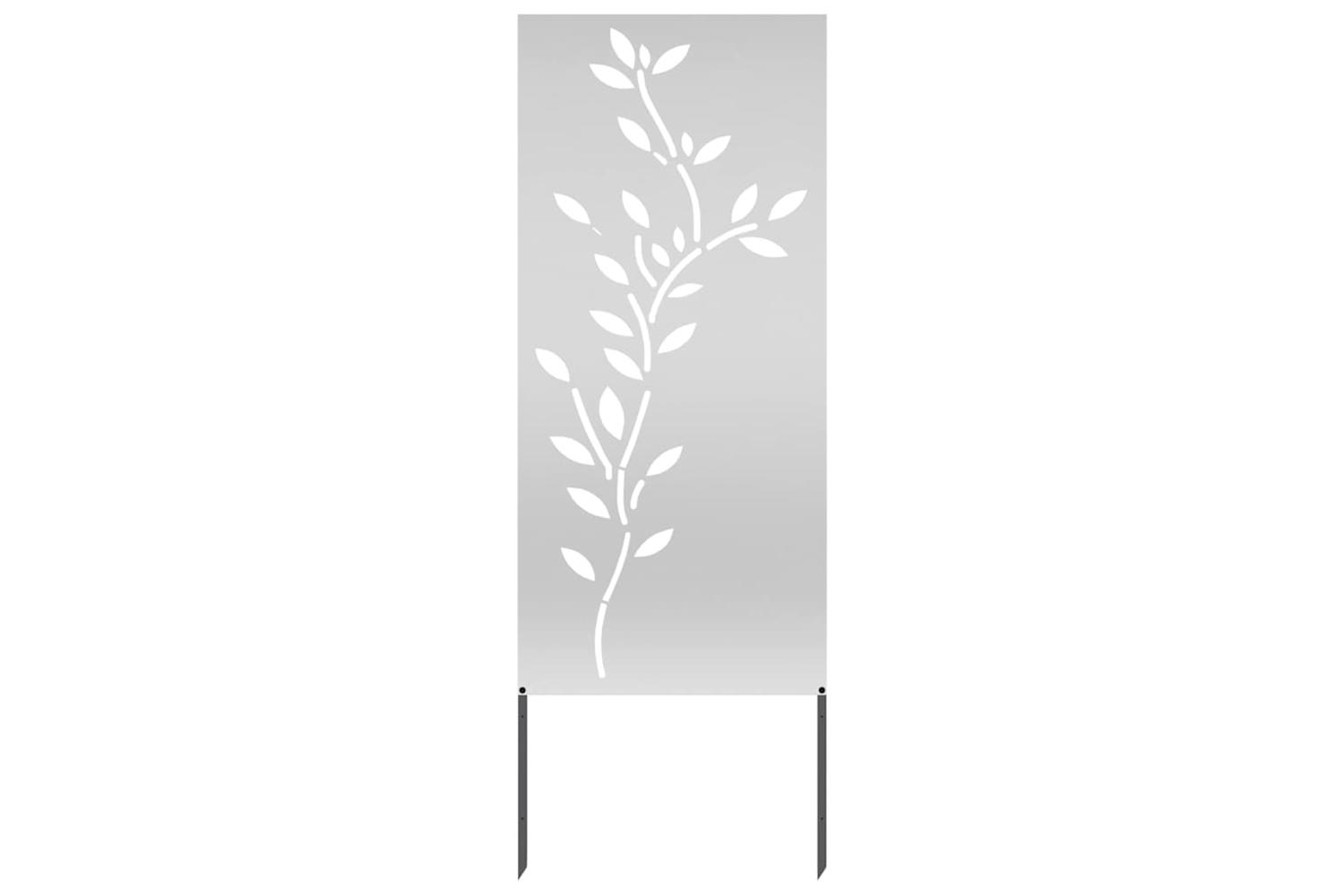 Garden Decorative Panel Silver 50 X140cm Galvanised Steel